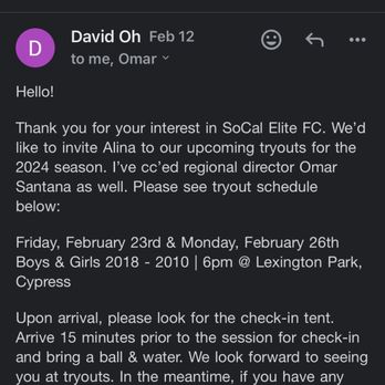 SoCal Elite FC - Invite to tryout for a team that does not exist - Soccer Near Me - Chino, California SoCal Elite FC - Invite to tryout for a team that does not exist - Soccer Near Me - Chino, California