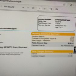 Comcast Service Center - Annappoorani Padmanabhan Xfinity bill
