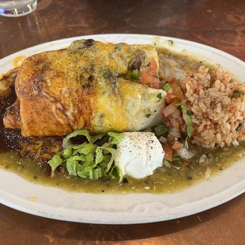 La Plancha - Steak burrito with rice and beans - Latin American Near Me - Santa Fe, New Mexico