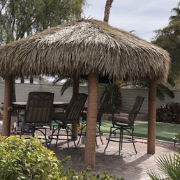 Completely re-thatched palapa. Completely re-thatched palapa.