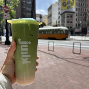 Junbi Matcha & Tea - Miffy Sakura Lychee Matcha Latte - Bubble Tea Near Me - San Francisco, California