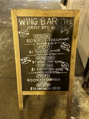Menu photo 1 Wing Bar Jersey City, NJ Menu photo 1 Wing Bar Jersey City, NJ