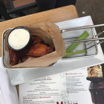 Grill Marks - An order of chicken wings. Nice touch with the celery - Burgers Near Me - Greenville, South Carolina Grill Marks - An order of chicken wings. Nice touch with the celery - Burgers Near Me - Greenville, South Carolina