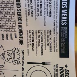RibCrib BBQ - Kids menu