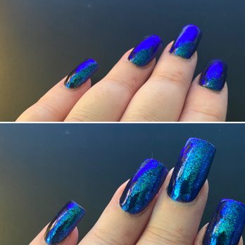 Addicted To Nails - Blue chrome - Nail Salons Near Me - Tempe, Arizona Addicted To Nails - Blue chrome - Nail Salons Near Me - Tempe, Arizona