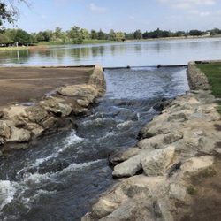 Mini pond, lake in the back..