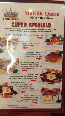 Menu photo 3 Millville Queen Diner Millville, NJ Menu photo 3 Millville Queen Diner Millville, NJ