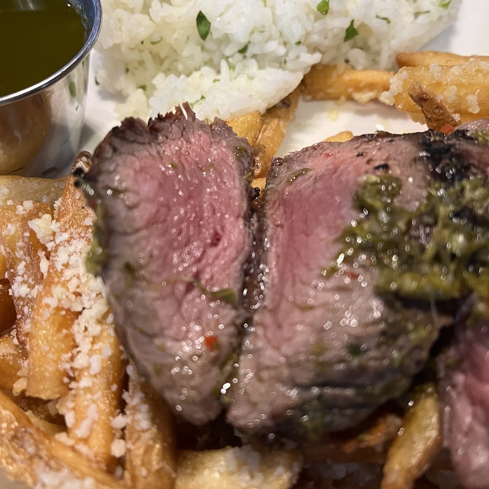 Steak frites... perfect medium rare! Steak frites... perfect medium rare!