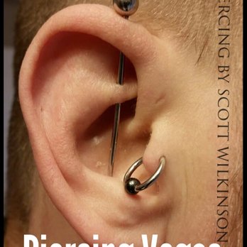 Piercing Vegas - 3 hole industrial, healed and over 10+ years - Piercing Near Me - Las Vegas, Nevada Piercing Vegas - 3 hole industrial, healed and over 10+ years - Piercing Near Me - Las Vegas, Nevada