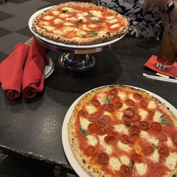 Pizza Rock - 2 margarita pizzas one with pepperoni - Pizza Near Me - Henderson, Nevada Pizza Rock - 2 margarita pizzas one with pepperoni - Pizza Near Me - Henderson, Nevada