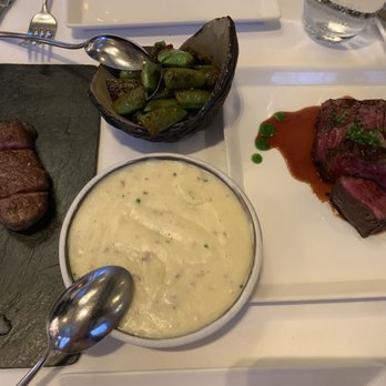 Alexander's Steakhouse - Shiga Ohmi A5 Wagyu, snap peas, mashed potatoes, filet mignon - Steakhouses Near Me - San Francisco, California Alexander's Steakhouse - Shiga Ohmi A5 Wagyu, snap peas, mashed potatoes, filet mignon - Steakhouses Near Me - San Francisco, California