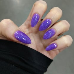 Spa Nail 9 - ANC dip over natural nails. Color is 125 sparkling violet.