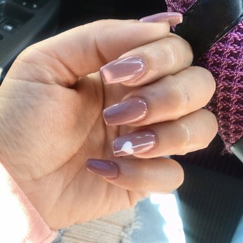 Bella Nails and Spas - By Monica, Acrylic Gel Nails with ring finger Heart design - Nail Salons Near Me - Riverside, California Bella Nails and Spas - By Monica, Acrylic Gel Nails with ring finger Heart design - Nail Salons Near Me - Riverside, California