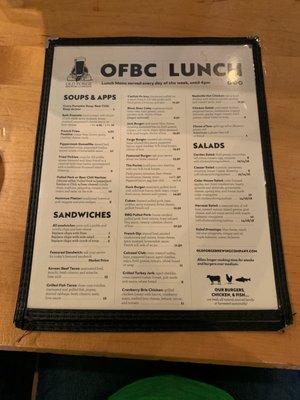 Menu photo 2 Old Forge Brewing Company Danville, PA Menu photo 2 Old Forge Brewing Company Danville, PA