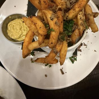 Q1227 Restaurant - Garlic fries with curry aioli. - New American Near Me - Roseville, California Q1227 Restaurant - Garlic fries with curry aioli. - New American Near Me - Roseville, California
