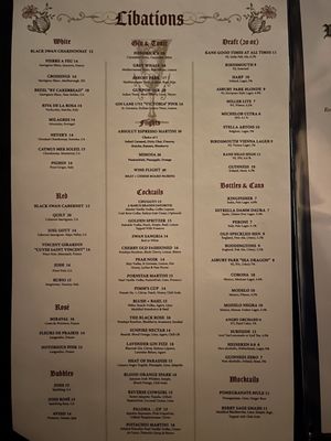 Menu photo 1 Black Swan Asbury Park, NJ