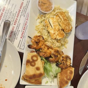 Samos Restaurant - Large shrimp, delicious cheese, and amazing rice. - Greek Near Me - Baltimore, Maryland
