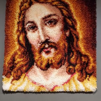 Dutch's Brewhouse - Carpet Jesus hanging on the wall in the restroom! I see you - Breweries Near Me - Long Beach, California