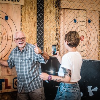 1. PUMPJAXE Urban Axe Throwing