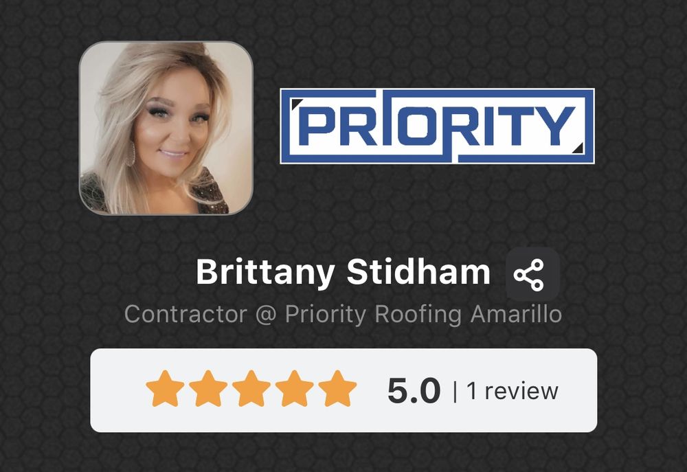 Slide of Brittany with Priority Roofing