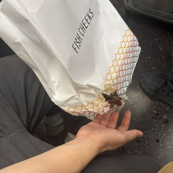Fish Cheeks - To-go bag broken because they also packed its juice and it's soaked :( - Thai Near Me - Brooklyn, New York Fish Cheeks - To-go bag broken because they also packed its juice and it's soaked :( - Thai Near Me - Brooklyn, New York