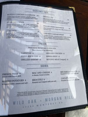Menu photo 5 Wild Oak Grill Morgan Hill, CA Menu photo 5 Wild Oak Grill Morgan Hill, CA