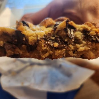 Levain Bakery - NoHo, NYC - Inside of chocolate chip with walnuts - Bakeries Near Me - New York, New York