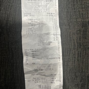 Taco Bell - Receipt - Fast Food Near Me - Carson, California Taco Bell - Receipt - Fast Food Near Me - Carson, California