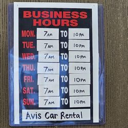 Avis - Hours of operation