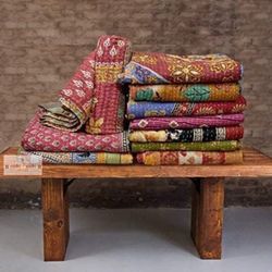 One of A Kind Boutique - Kantha Stitch Large Blanket Throws