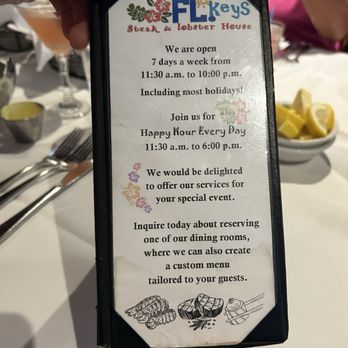 Florida Keys Steak and Lobster House - Happy hour specials - Steakhouses Near Me - Marathon, Florida Florida Keys Steak and Lobster House - Happy hour specials - Steakhouses Near Me - Marathon, Florida