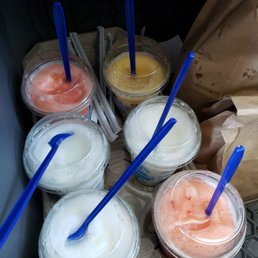 Lemon coolers- lemon, mango and srrawberry-mango flavored.