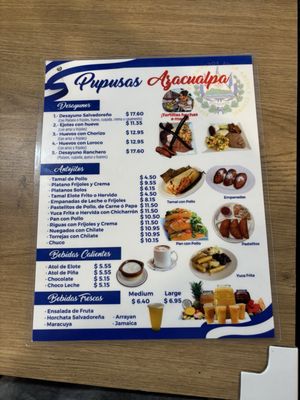 Menu photo 1 Pupusas Azacualpa Hemet, CA