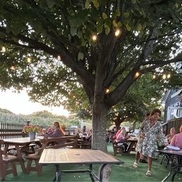Outdoor seating in front of the restaurant Outdoor seating in front of the restaurant