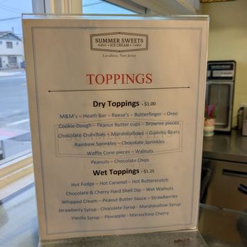 Summer Sweets - Toppings - Aug 2025 - Ice Cream & Frozen Yogurt Near Me - Lavallette, New Jersey
