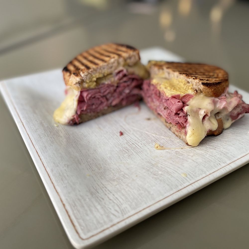 a close up of a sandwich