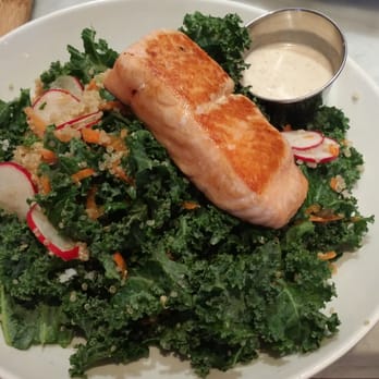 Orange Blossom - Salmon Kale Salad. Amazing. - Breakfast & Brunch Near Me - Miami Beach, Florida Orange Blossom - Salmon Kale Salad. Amazing. - Breakfast & Brunch Near Me - Miami Beach, Florida