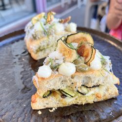 Zucchini 3 ways...pizza! Delicious!!