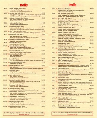 Menu photo 1 Little Tokyo Montgomery, TX