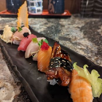 Surfsider Sushi Bar - a long rectangular plate of sushi - Japanese Near Me - Lexington, Michigan Surfsider Sushi Bar - a long rectangular plate of sushi - Japanese Near Me - Lexington, Michigan