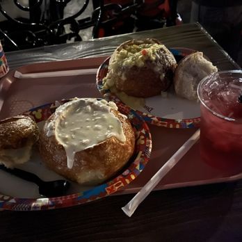 Harbour Galley - Corn Bowl and Clam Chowder Bowl. Seasonal berry beverage. - New American Near Me - Anaheim, California Harbour Galley - Corn Bowl and Clam Chowder Bowl. Seasonal berry beverage. - New American Near Me - Anaheim, California