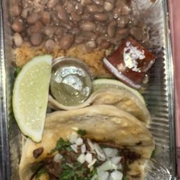 #1. Two Street Tacos Birria and carne asada