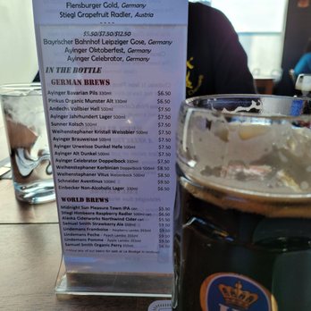 West Berlin - Beer menu - German Near Me - Anchorage, Alaska