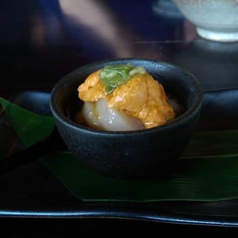 Kinjiro - Uni, scallop, blue crab with ponzu jelly. Dreamy combination, heavenly result! - Izakaya Near Me - Los Angeles, California