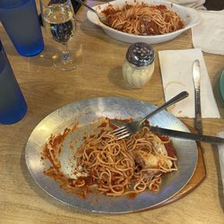 Il Forno - Eggplant Parmigiana(bottom) Spaghetti (top)