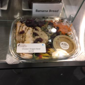 Amplified Coffee - banana bread, chicken, carrots, and salad - Coffee & Tea Near Me - Vernon, British Columbia