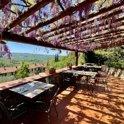Oltre Il Giardino - The wisteria-covered outdoor dining garden