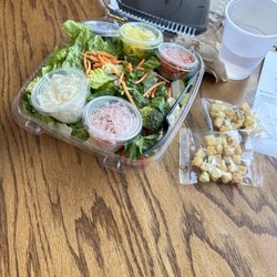 Italian salad with jalapeño ranch