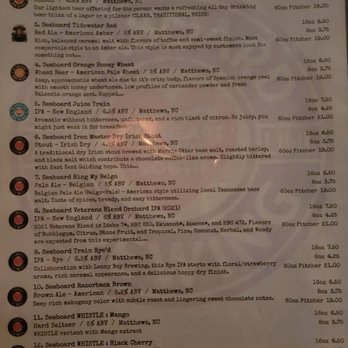 Seaboard Brewing, Tap Room & Wine Bar - Menu - Wine Bars Near Me - Matthews, North Carolina Seaboard Brewing, Tap Room & Wine Bar - Menu - Wine Bars Near Me - Matthews, North Carolina