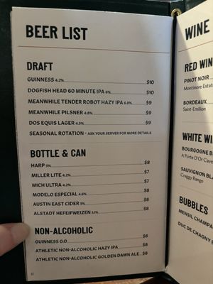 Menu photo 1 The Dead Rabbit Austin, TX